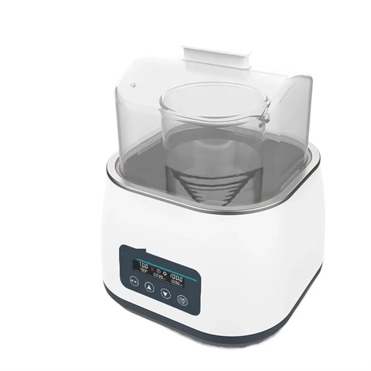 Agitateur magnétique avec affichage numérique et contrôle thermostatique, agitateur de bain d'eau de laboratoire pour un mélange efficace dans la peinture, le vernis à ongles et les applications de