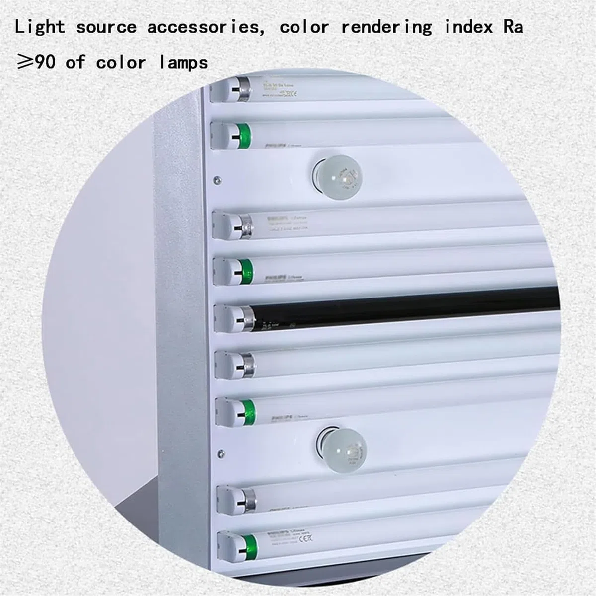 Armoire d'évaluation des couleurs avec 6 sources de lumière LED, indice de rendu des couleurs ≥ 97 % pour les industries textiles, jouets, impression et teinture
