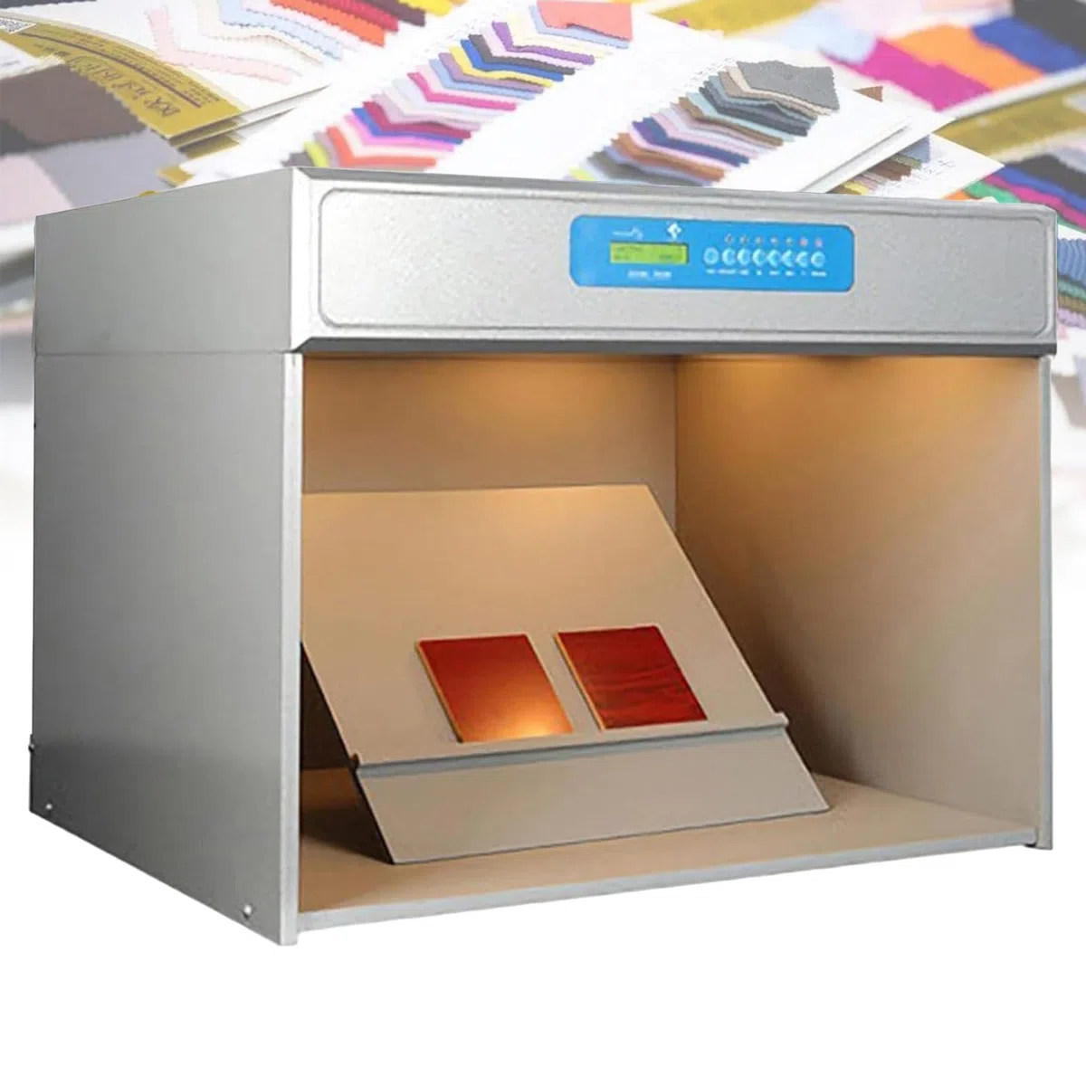 Armoire d'évaluation des couleurs avec 6 sources de lumière LED, indice de rendu des couleurs ≥ 97 % pour les industries textiles, jouets, impression et teinture