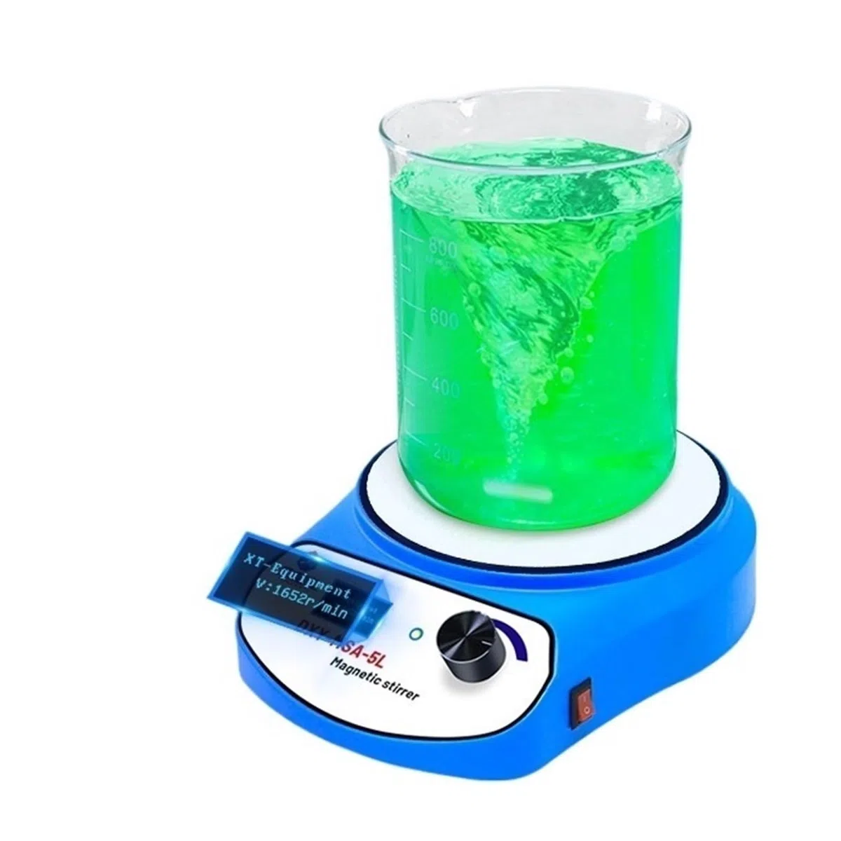 Agitateur automatique, Mini agitateur magnétique 3000ml 5000ml, mélangeur de liquide à affichage numérique, équipement avec deux barres d'agitation(DXY-MS-5L)