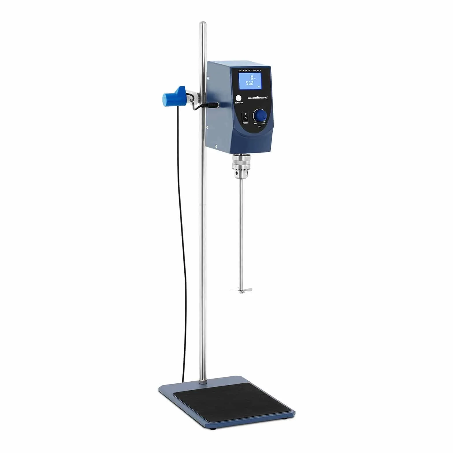 Steinberg Systems Agitateur Électrique Aérien De Laboratoire À Hélice SBS-MR-2500 (2 500 tr/min, Volume Max. 20 l, Minuterie 9 999 min, Acier/Inox, Afficheur numérique)