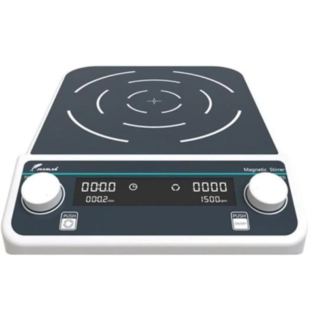 Agitateur magnétique 5L/10L/15L | Vitesse réglable de 50 à 1 500 tr/min, agitation avant et arrière – Mélangeur de laboratoire avec minuterie précise de 24 heures(10L)