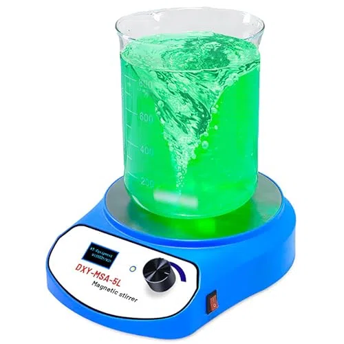 Agitateur magnétique 5L non chauffant, vitesse maximale 2200 tr/min, diamètre d'agitation de 136 mm, convient pour verre, céramique, acier inoxydable