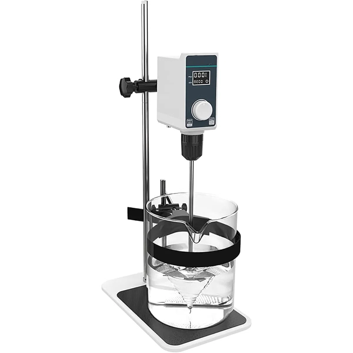 Agitateur Électrique Suspendu, Agitateur Électrique Supérieur Haute Puissance, 100-2000Rpm Max 10L (H₂O) Affichage LCD Agitateur Magnétique Numérique Suspendu, Adapté Aux Sciences Scolaires,5l