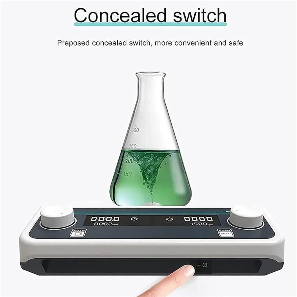 Agitateur magnétique 5L/10L/15L | Vitesse réglable de 50 à 1 500 tr/min, agitation avant et arrière – Mélangeur de laboratoire avec minuterie précise de 24 heures(10L)