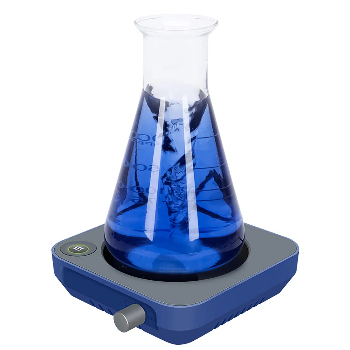 Agitateur magnétique avec fonction de chauffage, réglable de 0 à 2000 tr/min, capacité d'agitation maximale de 500 ml, plaque en verre trempé, faible bruit, idéal pour la chimie, la biologie, le