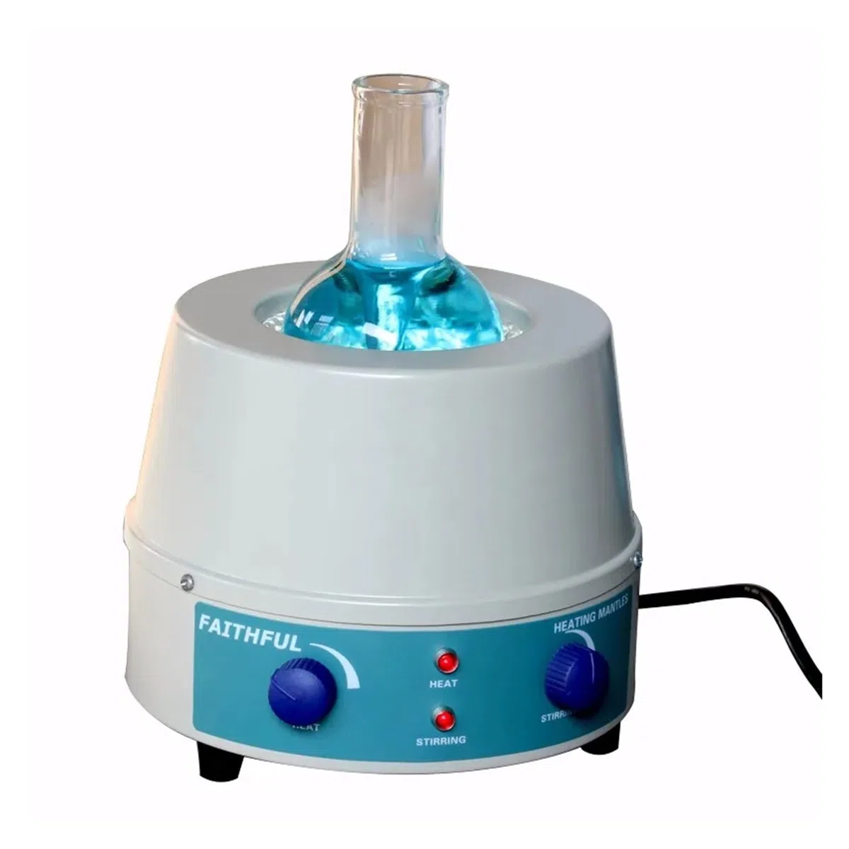 Agitateur magnétique avec Manteau Chauffant 0-1600 TR/Min et 450 ℃ Max, agitateur de Laboratoire 100 ML, Commande numérique à économie d'énergie